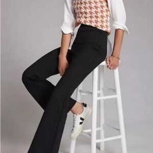 ✨NWOT Maeve for Anthropologie Black Ponte Flare Trousers
